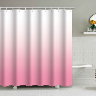 OEM Duschvorhang Mit Rosa Farbverlauf, Inklusive 12 Kunststoffhaken OEM Duschvorhang Mit Rosa Farbverlauf, Inklusive 12 Kunststoffhaken