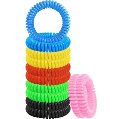 OEM Set Mit 12 Mückenschutzarmbändern, Wasserfest, Verstellbar Aus Leder Und Eva, Natürliche, Deet-freie Armbänder Für Erwachsene, Kinder Und Babys, 300 Stunden Insektenschutz OEM Set Mit 12 Mückenschutzarmbändern, Wasserfest, Verstellbar Aus Leder Und Eva, Natürliche, Deet-freie Armbänder Für Erwachsene, Kinder Und Babys, 300 Stunden Insektenschutz