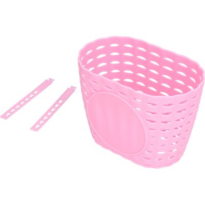 HEAT Fahrradkorb Für Kinder, Aus Verdicktem, Verschleißfestem Und Langlebigem Kunststoff, Zum Aufhängen An Fahrrädern, Kinderwagen Und Einkaufstaschen, Rosa HEAT Fahrradkorb Für Kinder, Aus Verdicktem, Verschleißfestem Und Langlebigem Kunststoff, Zum Aufhängen An Fahrrädern, Kinderwagen Und Einkaufstaschen, Rosa