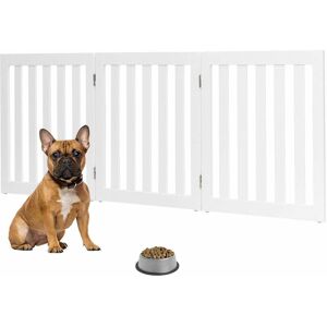 GOPLUS Freistehendes Absperrgitter 60cm Hoch, Klappbarer Schutzgitter für Hunde, Flexibler Türschutzgitter Treppenschutzgitter, für Kamin & Treppe & Flur &