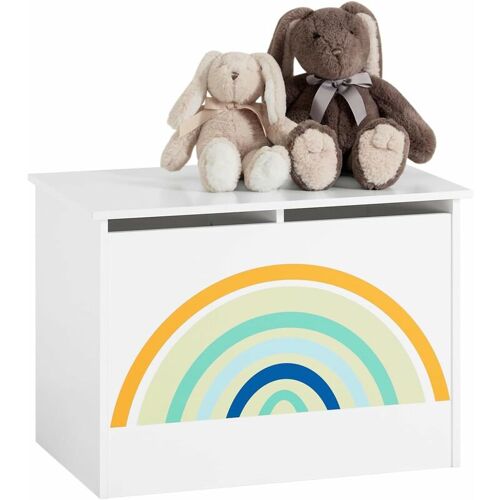 SOBUY KMB70-W Kinder Spielzeugtruhe Spielzeugkiste mit Deckel Aufbewahrungsbox Mit Deckel Spielzeugbox Spielzeug Aufbewahrung Kinder Weiß bht ca.: