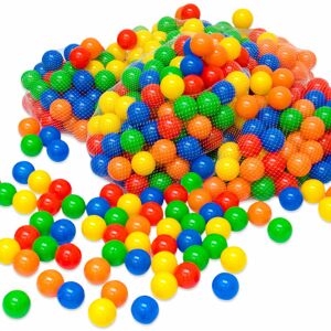 LittleTom 300 bunte Bälle für Bällebad 5,5cm Babybälle Plastikbälle Baby Spielbälle