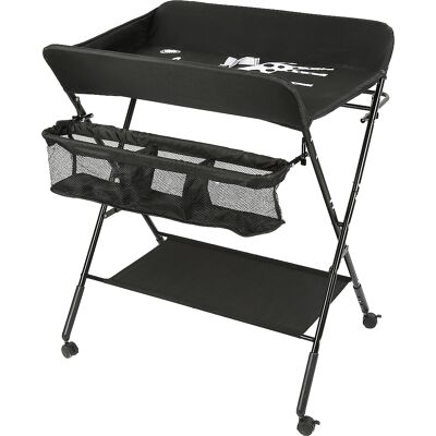 Haloyo - Wickeltisch Wickelauflage Kommode Mulde Unterlage Klappbar Wickeln Baby Kind Schwarz Haloyo - Wickeltisch Wickelauflage Kommode Mulde Unterlage Klappbar Wickeln Baby Kind Schwarz