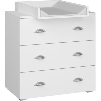 BIM MIA Wickelkommode - 3 Schubladen - Weiß - Babymöbel BIM MIA Wickelkommode - 3 Schubladen - Weiß - Babymöbel