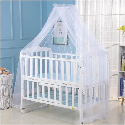 Generic Komplettes Moskitonetz Für Sommer-kinderbett, Baby-moskitonetz-sonnenschutz, Kinderbett-markise – Weiß Generic Komplettes Moskitonetz Für Sommer-kinderbett, Baby-moskitonetz-sonnenschutz, Kinderbett-markise – Weiß