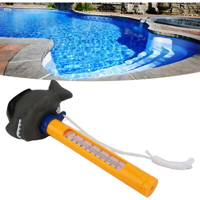 JUTE Schwimmendes Thermometer In Haiform Mit Sonnenbrille, Poolthermometer, Messgerät Für Thermalwasser, Zubehör Für Whirlpools, Planschbecken Und Kinderbecken JUTE Schwimmendes Thermometer In Haiform Mit Sonnenbrille, Poolthermometer, Messgerät Für Thermalwasser, Zubehör Für Whirlpools, Planschbecken Und Kinderbecken