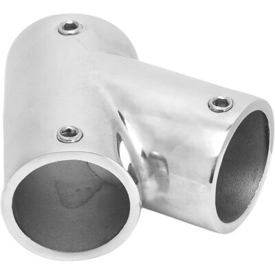 HEAT Bootsrohrverbinder Handlauf Handlaufverbinder 60° 3-wege Edelstahl Zubehör Links Φ22mm (7/8in) HEAT Bootsrohrverbinder Handlauf Handlaufverbinder 60° 3-wege Edelstahl Zubehör Links Φ22mm (7/8in)