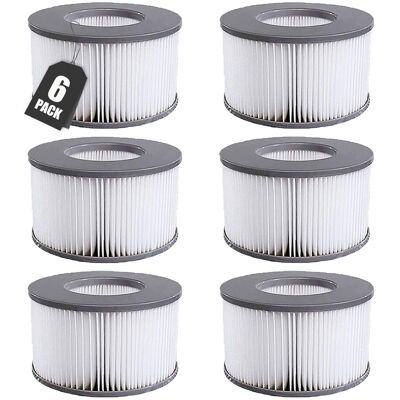 SANS MARQUE Kgc Spa Lite Filter Für Mspa, 6-teiliger Filter Für Whirlpool Mspa Ab 2020, Filter Für Mspa Lite, Wasserfilterkartusche Für Aufblasbare Pools, Whirlpools Und Spas SANS MARQUE Kgc Spa Lite Filter Für Mspa, 6-teiliger Filter Für Whirlpool Mspa Ab 2020, Filter Für Mspa Lite, Wasserfilterkartusche Für Aufblasbare Pools, Whirlpools Und Spas