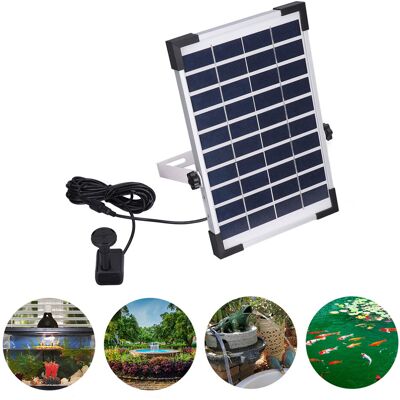 JUTE Solarbrunnen Mit Ständer, Dekoratives Element Für Garten Und Pool, Runder Wasserstrahl, Schwimmender Brunnen, 10 V 5 W JUTE Solarbrunnen Mit Ständer, Dekoratives Element Für Garten Und Pool, Runder Wasserstrahl, Schwimmender Brunnen, 10 V 5 W