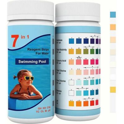 OEM 7 En 1 Bandelette Piscine, 100 Test Piscine Bandelettes Testeur Piscine Et Spa, Languette Piscine Test Eau Piscine Test Ph,chlore Le Brome, La Dureté Totale, L’acide Cyanurique And More OEM 7 En 1 Bandelette Piscine, 100 Test Piscine Bandelettes Testeur Piscine Et Spa, Languette Piscine Test Eau Piscine Test Ph,chlore Le Brome, La Dureté Totale, L’acide Cyanurique And More