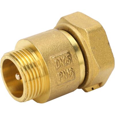 HEAT Rückschlagventil 1-wege Teleskop-schwenkwasserzähler Messing Gewindeanschlussventil Dn25 X 32 HEAT Rückschlagventil 1-wege Teleskop-schwenkwasserzähler Messing Gewindeanschlussventil Dn25 X 32