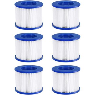 SANS MARQUE Aquaspa Easy Set Pool Spa Hot Tub Filter Replacement Cartridges For Type Pmspa-p154grey/black/white/wine, Fold White Filter Paper For Many Massage Pool Models(6 Pc) SANS MARQUE Aquaspa Easy Set Pool Spa Hot Tub Filter Replacement Cartridges For Type Pmspa-p154grey/black/white/wine, Fold White Filter Paper For Many Massage Pool Models(6 Pc)