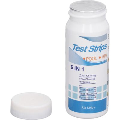 HEAT 100 Stück Ph-teststreifen 6 In 1 Ph-wert, Chlor, Härte, Alkalität, Cyanursäure-testpapier Für Pool Und Spa HEAT 100 Stück Ph-teststreifen 6 In 1 Ph-wert, Chlor, Härte, Alkalität, Cyanursäure-testpapier Für Pool Und Spa
