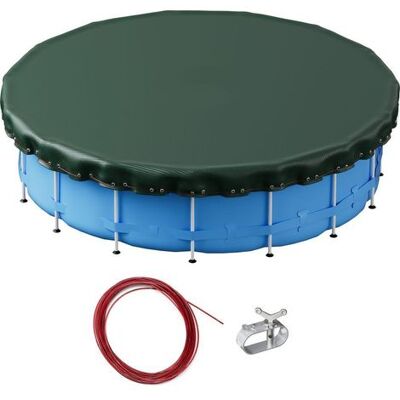 SANS MARQUE Runde Poolabdeckung Für 420 Cm Schwimmbecken – Multifunktions-schutzabdeckung (sommer/winter) Aus 200 G/m² Hochdichtem Polyethylen, Uv- Und Kältebeständig SANS MARQUE Runde Poolabdeckung Für 420 Cm Schwimmbecken – Multifunktions-schutzabdeckung (sommer/winter) Aus 200 G/m² Hochdichtem Polyethylen, Uv- Und Kältebeständig