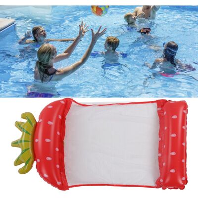 JUTE Aufblasbare Wasserhängematte, Multifunktionale Schwimmmatratze, Poolzubehör, Erdbeermuster JUTE Aufblasbare Wasserhängematte, Multifunktionale Schwimmmatratze, Poolzubehör, Erdbeermuster