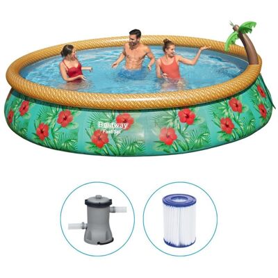 Bestway Aufblasbarer Pool Tropische Palme - Pool, 457x84cm, Mehrfarbig Bestway Aufblasbarer Pool Tropische Palme - Pool, 457x84cm, Mehrfarbig
