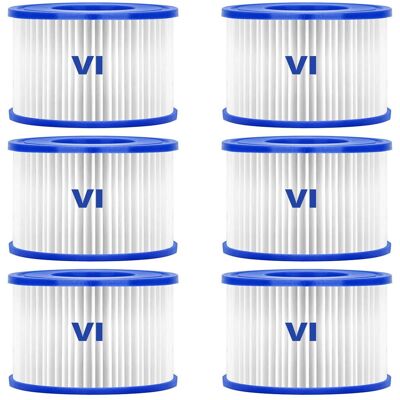 SANS MARQUE Sosayet Filter Vi Für Pool, 6 Stück Filterkartuschen Vi Für Bestway Miami, Monaco Lay-z-spa, Vegas, Palm Springs, Flowclear Pool Filter Ersetzt Die Originalkartusche 58323 SANS MARQUE Sosayet Filter Vi Für Pool, 6 Stück Filterkartuschen Vi Für Bestway Miami, Monaco Lay-z-spa, Vegas, Palm Springs, Flowclear Pool Filter Ersetzt Die Originalkartusche 58323
