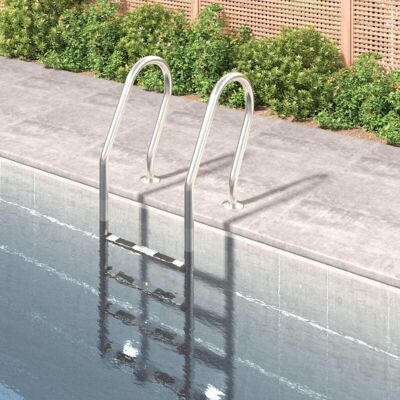 vidaXL Poolleiter - Edelstahl, 54x38x184.5 cm - Poolleiter vidaXL Poolleiter - Edelstahl, 54x38x184.5 cm - Poolleiter