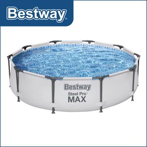 Aufstellpool Bestway Steel Pro max Frame Pool Ø305 x 76 cm rund ohne Zubehör - Grau