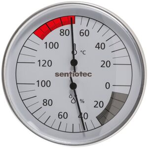 Thermo-Hygrometer Basic ø 10 cm Saunathermometer Saunahygrometer - Sentiotec