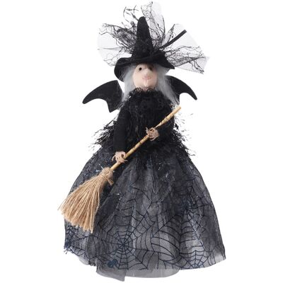 JUTE Dekoratives Halloween-kostüm Aus Schwarzem Tüll, Hexe, Stern, Geist, Für Feste, Büro Oder Zuhause JUTE Dekoratives Halloween-kostüm Aus Schwarzem Tüll, Hexe, Stern, Geist, Für Feste, Büro Oder Zuhause