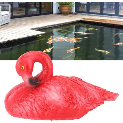 JUTE Schwimmende Rosa Flamingo-figur Für Teiche Und Aquarien, Kleine Größe, Roter Flamingo Schwimmt In Ruhe. JUTE Schwimmende Rosa Flamingo-figur Für Teiche Und Aquarien, Kleine Größe, Roter Flamingo Schwimmt In Ruhe.