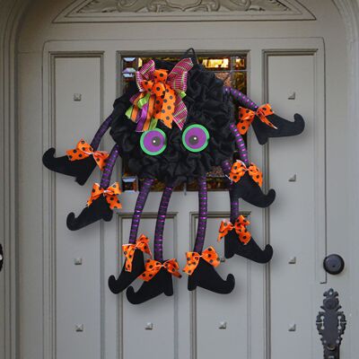 JUTE Kreative Halloween-türdekoration In Kranzform Mit Einer Mehrbeinigen Spinne JUTE Kreative Halloween-türdekoration In Kranzform Mit Einer Mehrbeinigen Spinne