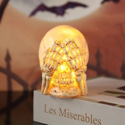 HEAT Beleuchtete Skelettfiguren Für Halloween: Realistische Skelettfiguren „nichts Böses Hören, Nichts Böses Sehen, Nichts Böses Sagen“, Dekorationen Für Partys Zu Hause. HEAT Beleuchtete Skelettfiguren Für Halloween: Realistische Skelettfiguren „nichts Böses Hören, Nichts Böses Sehen, Nichts Böses Sagen“, Dekorationen Für Partys Zu Hause.