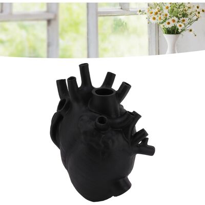 JUTE Kreative Halloween-herzvase, Schwarz-weißes Kunstornament Für Wohnzimmer, Wohnung Oder Büro, Schwarz JUTE Kreative Halloween-herzvase, Schwarz-weißes Kunstornament Für Wohnzimmer, Wohnung Oder Büro, Schwarz