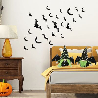 HEAT Set Mit 2 Plüsch-halloween-gnomen Mit Fledermausflügeln Zur Dekoration Von Etageren - Schwedischer Tomte Gesichtsloser Gnom, Ideal Für Halloween-tischdekorationen. HEAT Set Mit 2 Plüsch-halloween-gnomen Mit Fledermausflügeln Zur Dekoration Von Etageren - Schwedischer Tomte Gesichtsloser Gnom, Ideal Für Halloween-tischdekorationen.