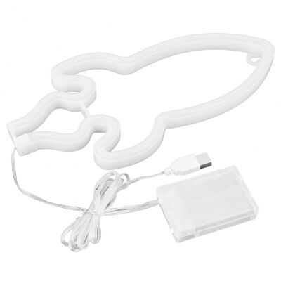 HEAT Innovative Led-raketen-neonlampe, Lichtdekoration Für Kinderzimmer, Weihnachten, Hochzeiten, Partys, Rotes Schild HEAT Innovative Led-raketen-neonlampe, Lichtdekoration Für Kinderzimmer, Weihnachten, Hochzeiten, Partys, Rotes Schild