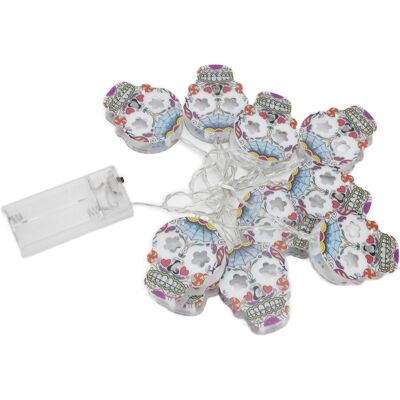 HEAT 10 Led Totenkopf-lichterkette Für Halloween, Festivals, Partys Und Feiertage – Batteriebetrieben HEAT 10 Led Totenkopf-lichterkette Für Halloween, Festivals, Partys Und Feiertage – Batteriebetrieben