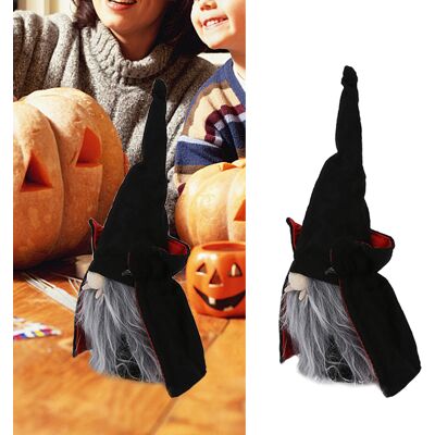 JUTE Halloween-vampirfigur, Zwerg Mit Spitzem Hut, Szene Mit Schwarzer Hexe Für Den Schreibtisch, Halloween-dekoration, Männlicher Vampir JUTE Halloween-vampirfigur, Zwerg Mit Spitzem Hut, Szene Mit Schwarzer Hexe Für Den Schreibtisch, Halloween-dekoration, Männlicher Vampir