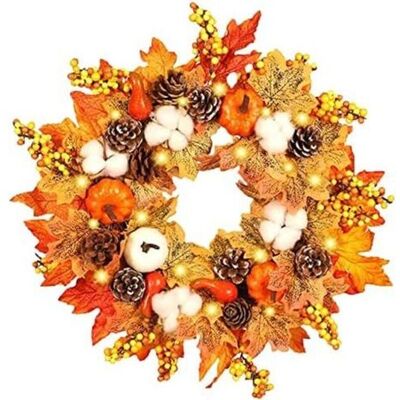 OEM Künstlicher Kürbiskranz Mit Ahornblatt Für Die Haustür, 45 Cm Großer Ahornblattkranz Für Thanksgiving, Wanddekoration, Türgirlande Für Weihnachten, Halloween Und Thanksgiving (45 Cm) OEM Künstlicher Kürbiskranz Mit Ahornblatt Für Die Haustür, 45 Cm Großer Ahornblattkranz Für Thanksgiving, Wanddekoration, Türgirlande Für Weihnachten, Halloween Und Thanksgiving (45 Cm)