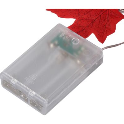 HEAT Lichterkette Mit Ahornblättern, 4 M/13,12 Ft, 40 Leds, Funkelnde Hängebeleuchtung Für Weihnachten Und Halloween HEAT Lichterkette Mit Ahornblättern, 4 M/13,12 Ft, 40 Leds, Funkelnde Hängebeleuchtung Für Weihnachten Und Halloween