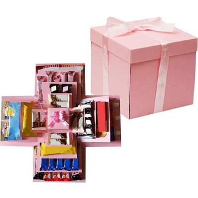 OEM Provento 5-lagige Kreative Überraschungsbox Mit Explosionseffekt Für Valentinstag, Geburtstag, Hochzeit (rosa) OEM Provento 5-lagige Kreative Überraschungsbox Mit Explosionseffekt Für Valentinstag, Geburtstag, Hochzeit (rosa)