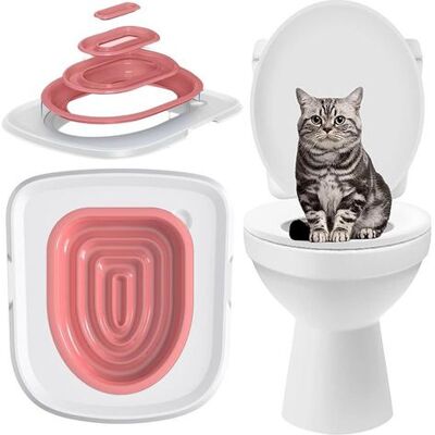 OEM Katzentoiletten-trainer, Katzentoiletten-trainingsset, Wiederverwendbares Kunststoff-reinigungsset, Für Katzentraining, Leicht Zu Reinigendes Katzentoiletten-set (rosa) OEM Katzentoiletten-trainer, Katzentoiletten-trainingsset, Wiederverwendbares Kunststoff-reinigungsset, Für Katzentraining, Leicht Zu Reinigendes Katzentoiletten-set (rosa)