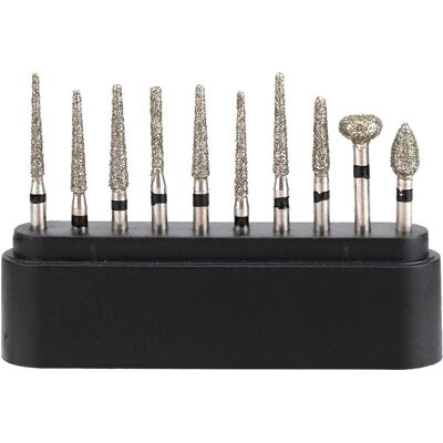HEAT 10-teiliges Set Dental-diamantbohrer Fg 1,6 Mm Hochgeschwindigkeits-handstück-schmirgelbits HEAT 10-teiliges Set Dental-diamantbohrer Fg 1,6 Mm Hochgeschwindigkeits-handstück-schmirgelbits