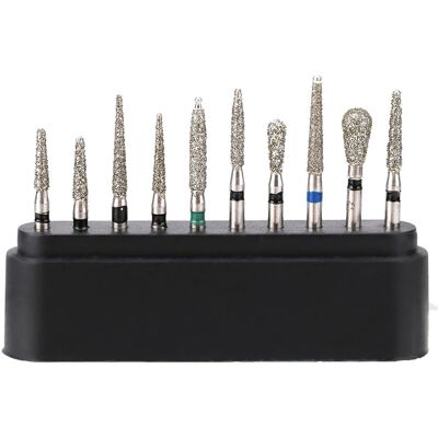 HEAT 10-teiliges Set Dental-diamantbohrer Fg 1,6 Mm Hochgeschwindigkeits-handstück-schmirgelbits HEAT 10-teiliges Set Dental-diamantbohrer Fg 1,6 Mm Hochgeschwindigkeits-handstück-schmirgelbits