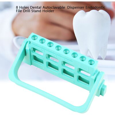 HEAT Autoklavierbarer 8-loch-dental-feilen- Und Bohrerhalter (grün) HEAT Autoklavierbarer 8-loch-dental-feilen- Und Bohrerhalter (grün)