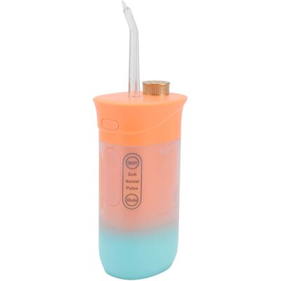 HEAT Elektrische Munddusche (220 Ml), 3 Modi, 4 Düsen, Tiefenreinigung, Kariesprophylaxe, Dental Jet Für Zähne Und Zahnfleisch, Orange HEAT Elektrische Munddusche (220 Ml), 3 Modi, 4 Düsen, Tiefenreinigung, Kariesprophylaxe, Dental Jet Für Zähne Und Zahnfleisch, Orange
