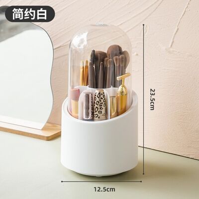 OEM Große Aufbewahrungsbox Mit Deckel, 360° Drehbar, Für Make-up-pinsel, Augenbrauenstifte, Lidschattenpinsel Und -stifte. Schlichtes Weiß. OEM Große Aufbewahrungsbox Mit Deckel, 360° Drehbar, Für Make-up-pinsel, Augenbrauenstifte, Lidschattenpinsel Und -stifte. Schlichtes Weiß.
