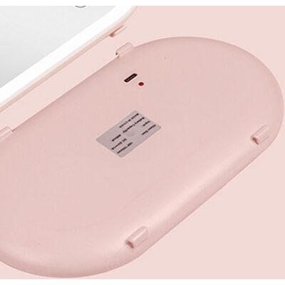 HEAT Auto-sonnenblende Rückspiegel Led-touchscreen Hd-glas Universal-kosmetikspiegel Blendfrei Rosa Sakura HEAT Auto-sonnenblende Rückspiegel Led-touchscreen Hd-glas Universal-kosmetikspiegel Blendfrei Rosa Sakura