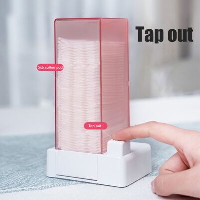 HEAT Automatischer Wattepad-spender, Auspressbar, Make-up-wattepad-halter, Spender, Kosmetik-wattepad-organizer HEAT Automatischer Wattepad-spender, Auspressbar, Make-up-wattepad-halter, Spender, Kosmetik-wattepad-organizer