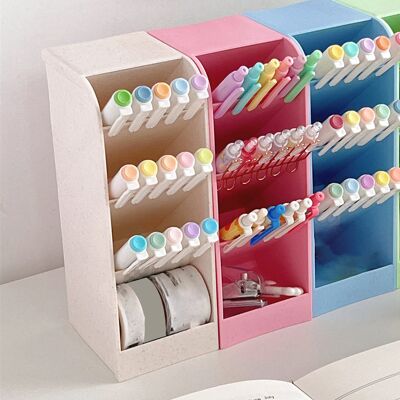 JUTE Ein Verspielter Schreibtisch-organizer Im Koreanischen Stil, Perfekt Für Instagram, Mit Schlichten Fächern Im Macaron-design, Darunter Ein Stiftehalter, Ein Halter Für Make-up-pinsel Und Ein Lippensti JUTE Ein Verspielter Schreibtisch-organizer Im Koreanischen Stil, Perfekt Für Instagram, Mit Schlichten Fächern Im Macaron-design, Darunter Ein Stiftehalter, Ein Halter Für Make-up-pinsel Und Ein Lippensti