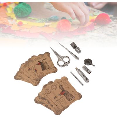 JUTE Retro-scherenset Aus Edelstahl, Schere Im Europäischen Stil, Nadeletui, Fingerhut, Fadenschneider-set, Klassische Schere, Nähzubehör, Retro-silber. JUTE Retro-scherenset Aus Edelstahl, Schere Im Europäischen Stil, Nadeletui, Fingerhut, Fadenschneider-set, Klassische Schere, Nähzubehör, Retro-silber.