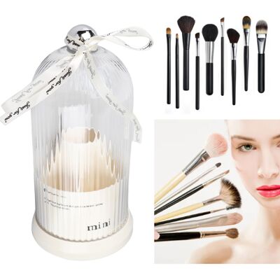 JUTE Kosmetikaufbewahrungsbox, Drehbare, Staubdichte Aufbewahrungsröhre Für Make-up-pinsel, Stiftehalter Für Den Schreibtisch, Lippenstift- Und Lidschattenhalter, Milchig-weiß JUTE Kosmetikaufbewahrungsbox, Drehbare, Staubdichte Aufbewahrungsröhre Für Make-up-pinsel, Stiftehalter Für Den Schreibtisch, Lippenstift- Und Lidschattenhalter, Milchig-weiß