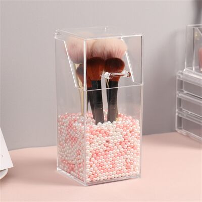 HEAT Mehrzweck-aufbewahrungsbox Aus Acryl Für Make-up-pinsel, Quadratisch, Für Badezimmer-waschtischablage HEAT Mehrzweck-aufbewahrungsbox Aus Acryl Für Make-up-pinsel, Quadratisch, Für Badezimmer-waschtischablage