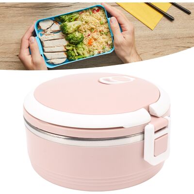 JUTE Isolierte Lunchbox Mit Einlagigem Laschendeckel, Kleine Tragbare Bento-box Aus Edelstahl Mit Sicherheitsverschluss, Geeignet Für Kinder Und Erwachsene, Rosa. JUTE Isolierte Lunchbox Mit Einlagigem Laschendeckel, Kleine Tragbare Bento-box Aus Edelstahl Mit Sicherheitsverschluss, Geeignet Für Kinder Und Erwachsene, Rosa.