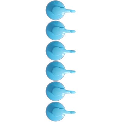HEAT 6er-pack Starke Vakuum-wandhaken Mit Handtuchhaken Aus Kunststoff, Selbstklebend, Mit Saugnapf Für Küche Und Bad, Blau HEAT 6er-pack Starke Vakuum-wandhaken Mit Handtuchhaken Aus Kunststoff, Selbstklebend, Mit Saugnapf Für Küche Und Bad, Blau